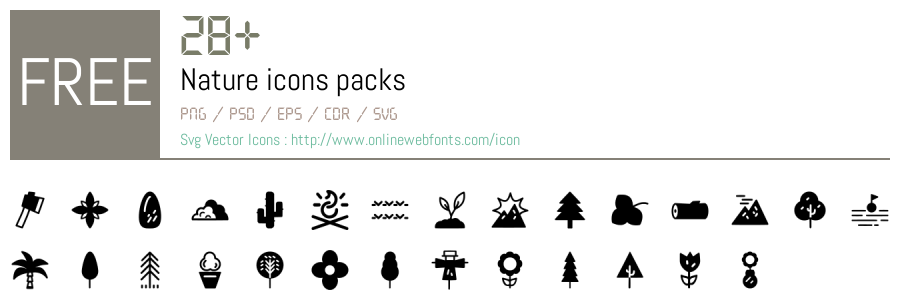+28 Nature Icons Packs Free Downloads - OnlineWebFonts.COM