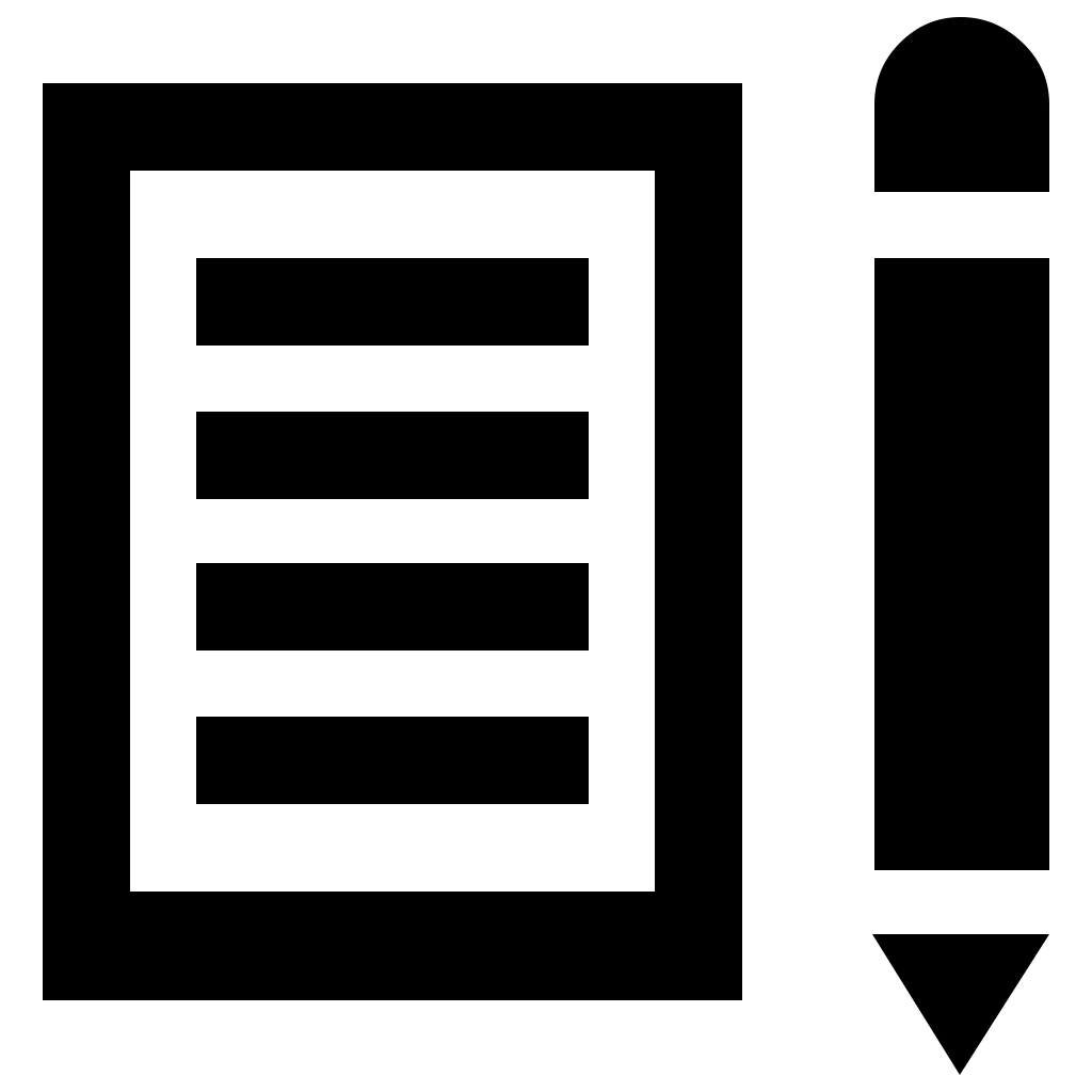 List Paper Pencil