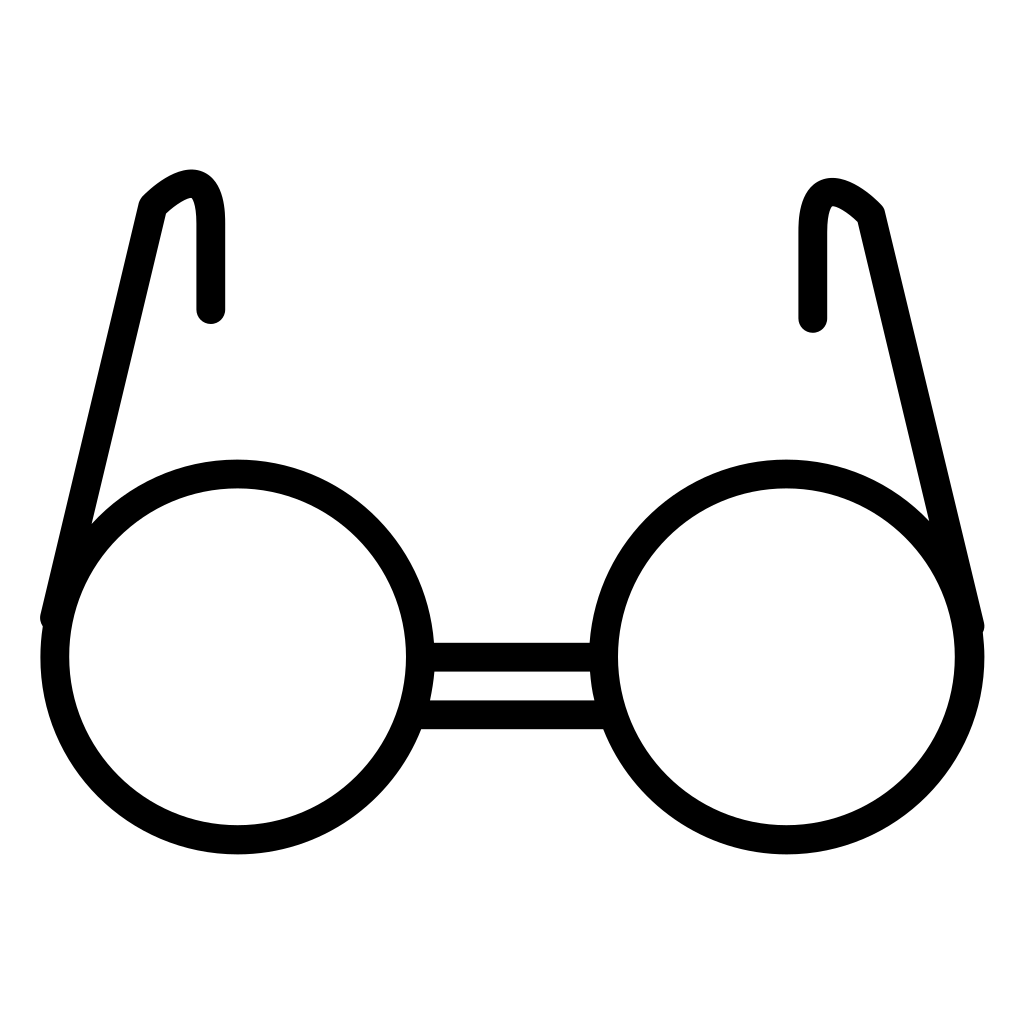 Circular Eyeglasses Inside A Circle
