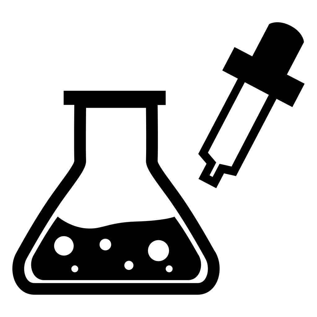 Flask With Liquid And A Dropper
