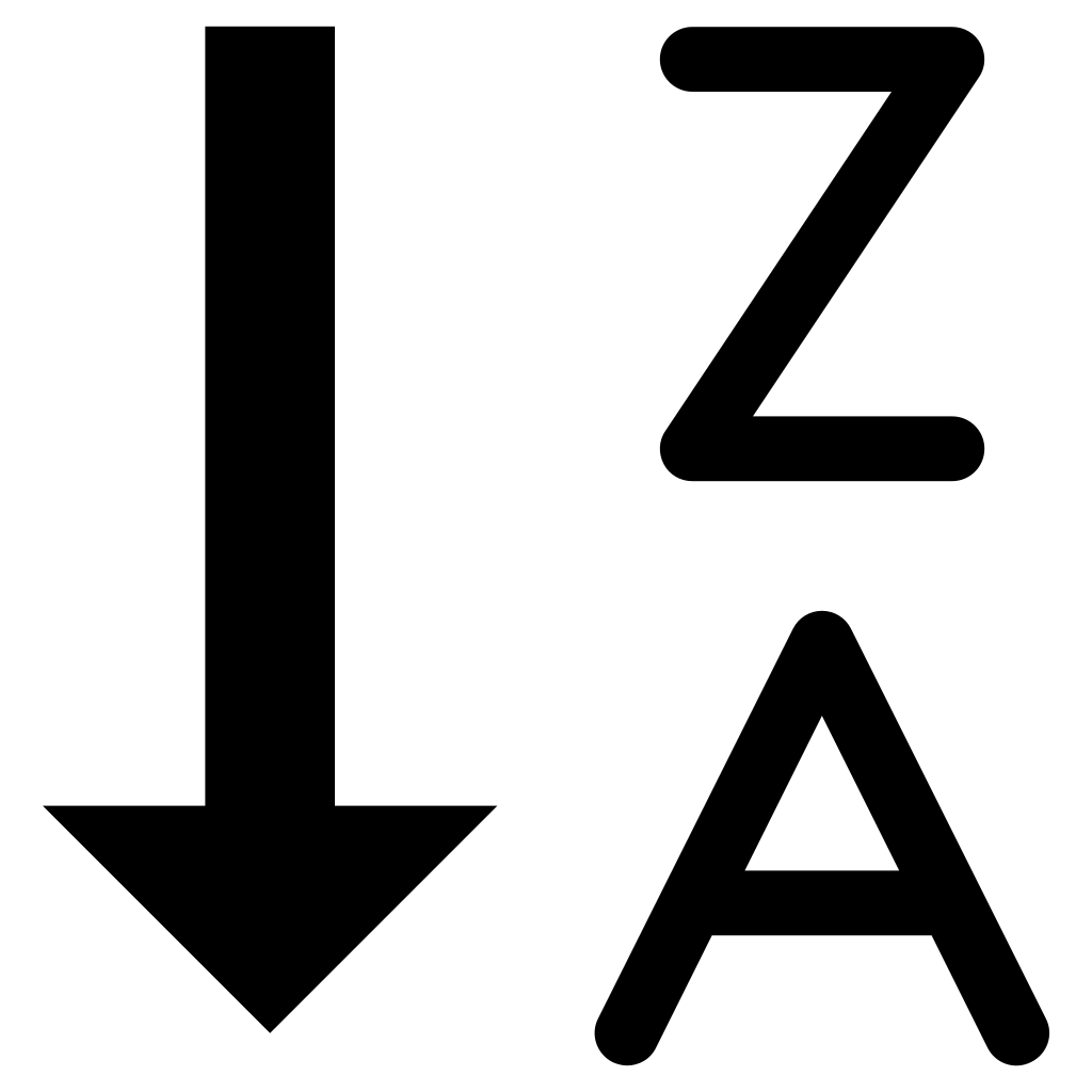 Sort Alpha Desc