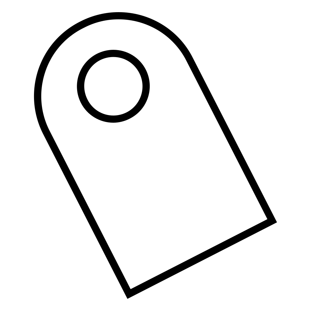 Label Thin Outline
