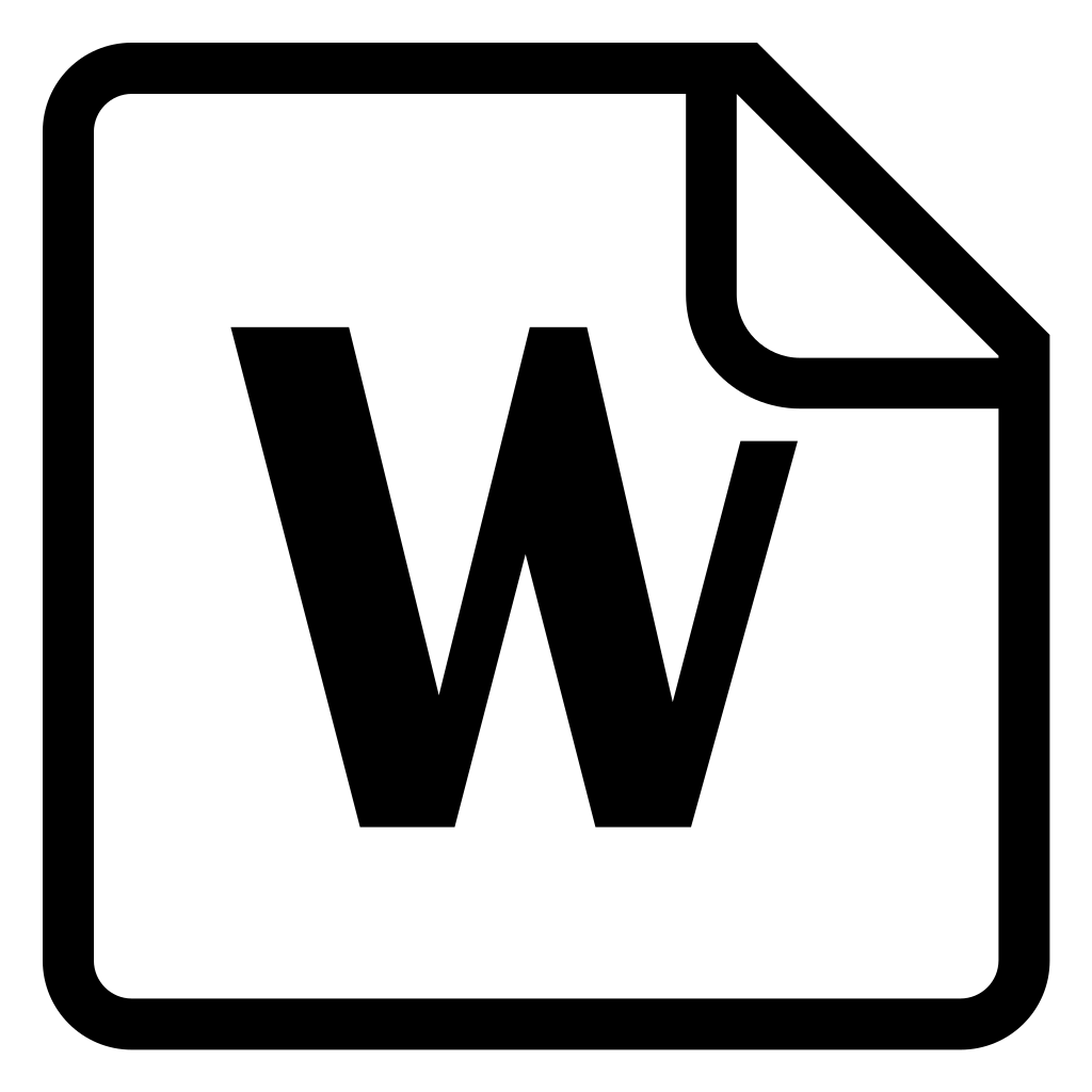 microsoft word icon black microsoft word icon black