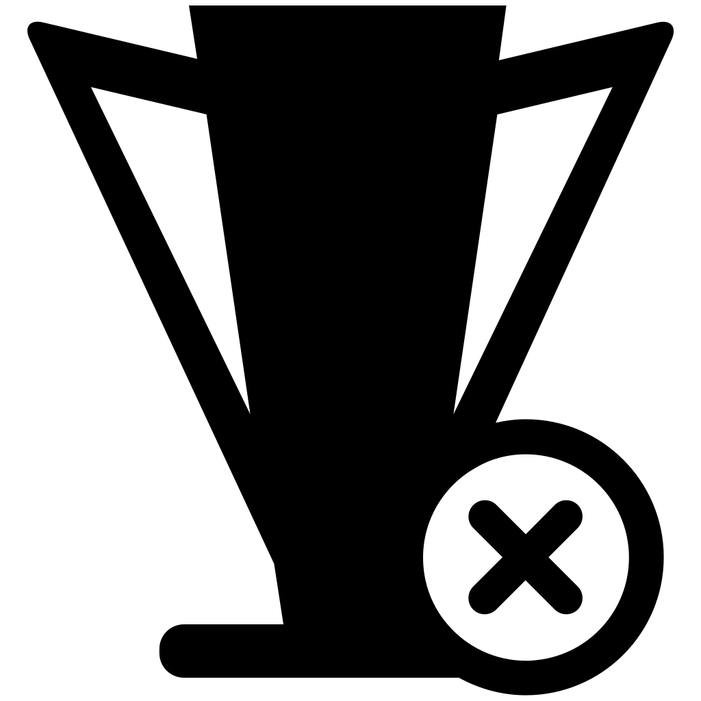 Football Trophy With Delete Symbol