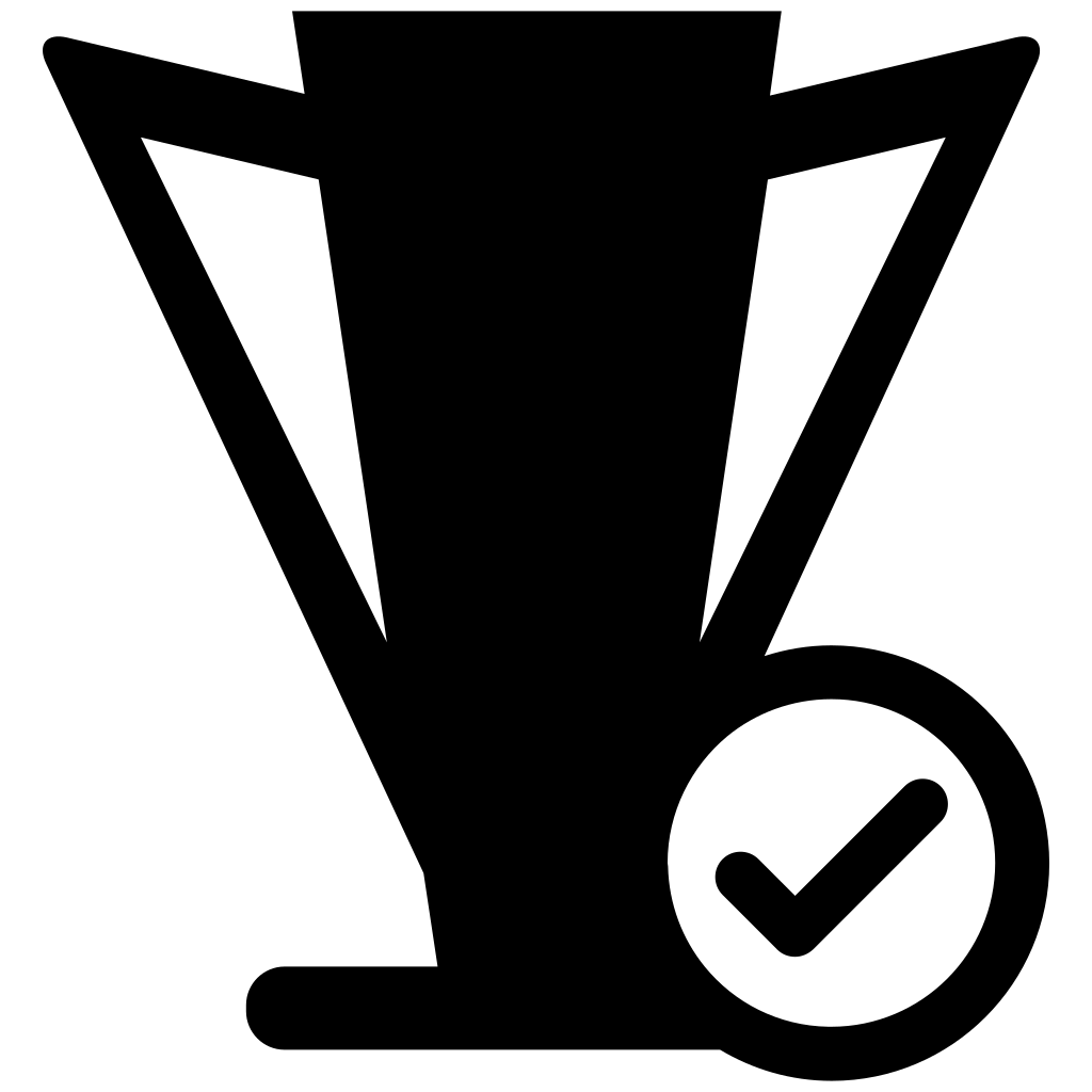 Football Trophy With Check Mark
