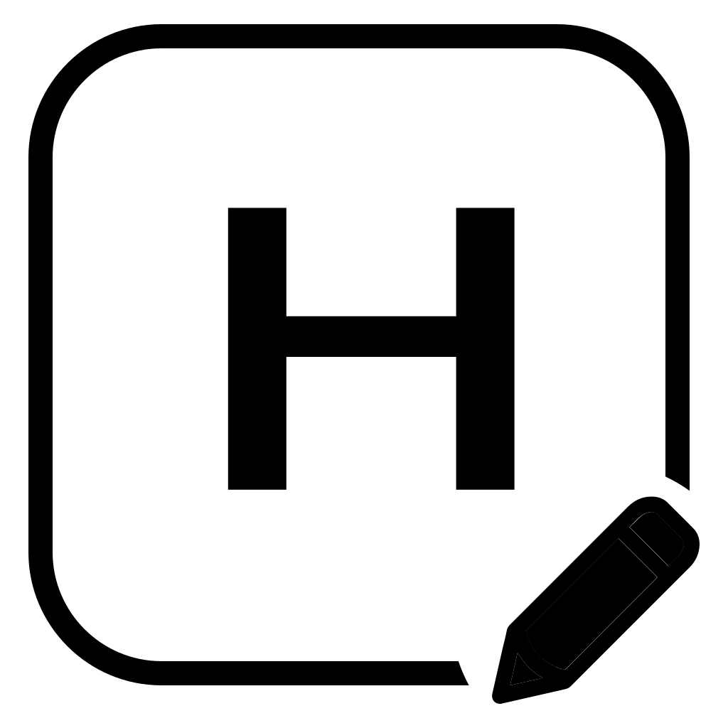 h pensquare free icon