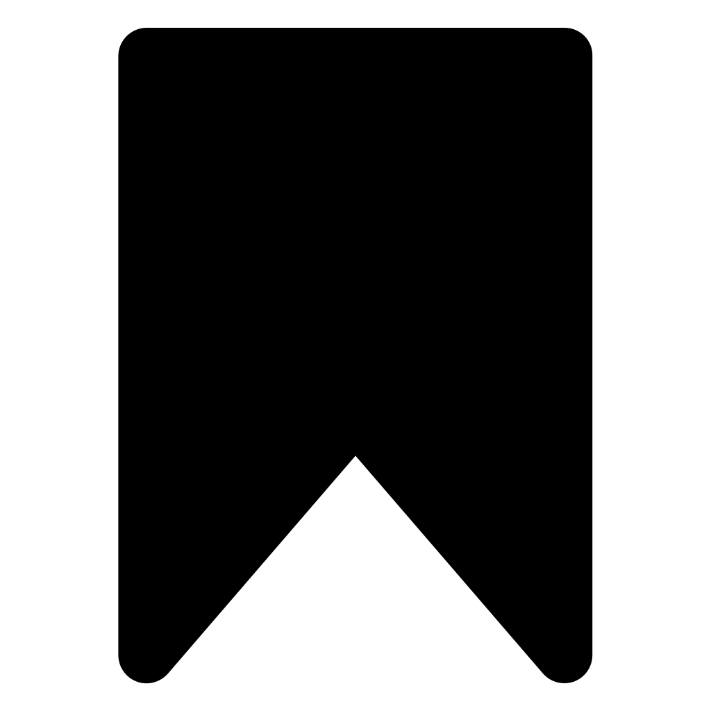 Bookmark Filled Interface Sign