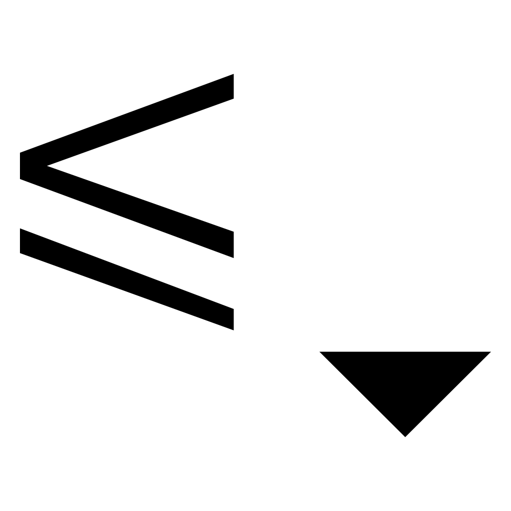 Less Than Or Equal To With An Arrow