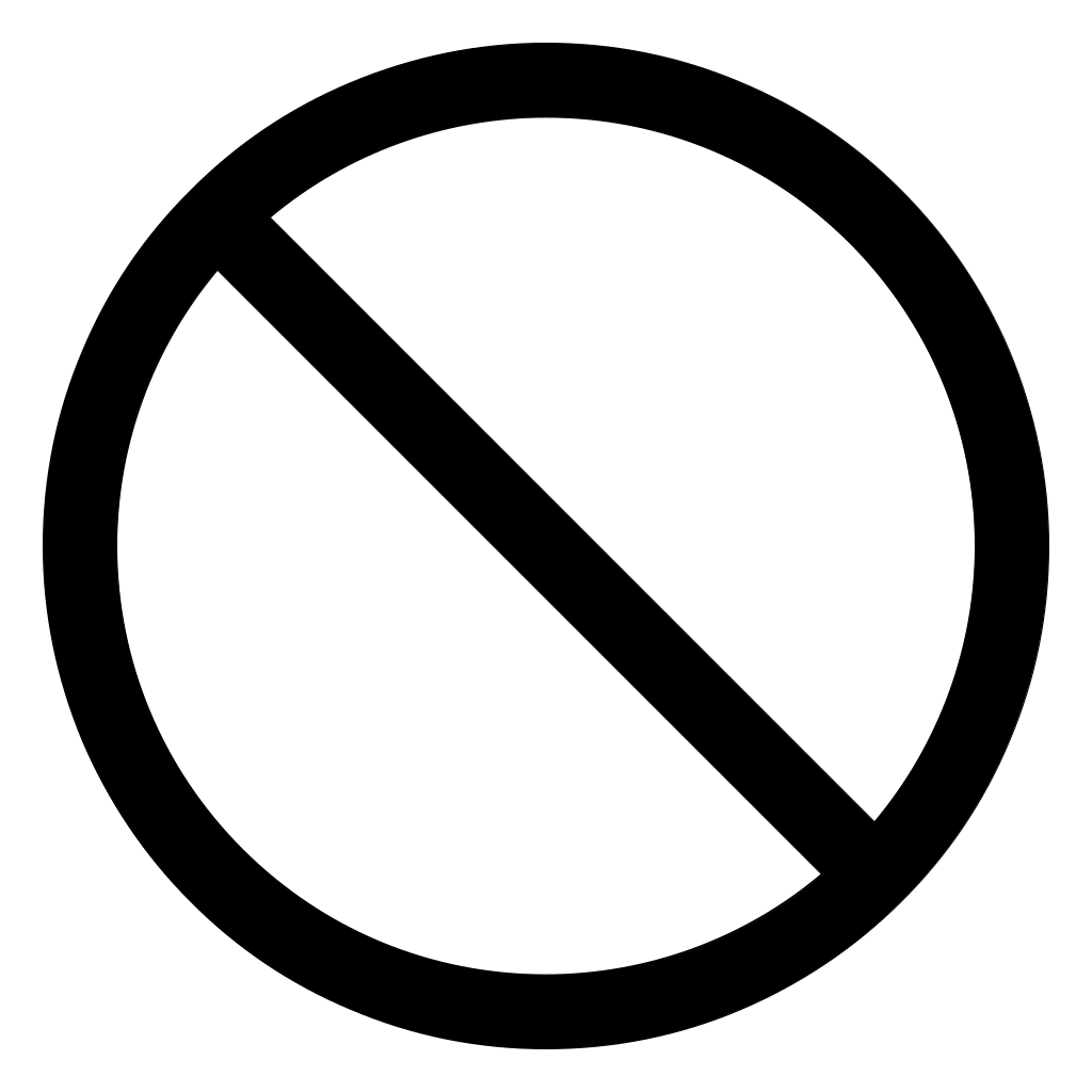 Prohibition Circular Sign