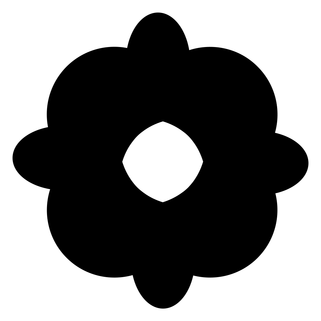 Flower Black Shape
