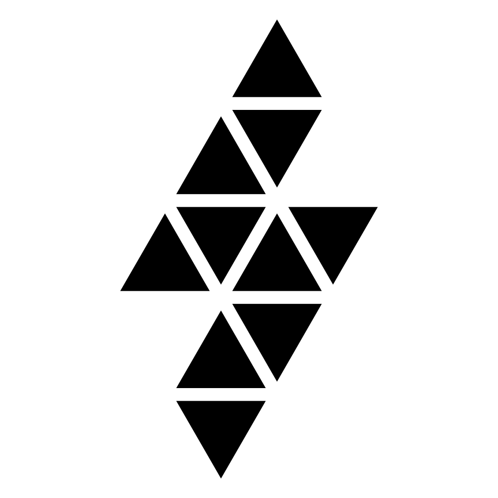 Lightning Bolt Polygonal Shape Of Small Triangles