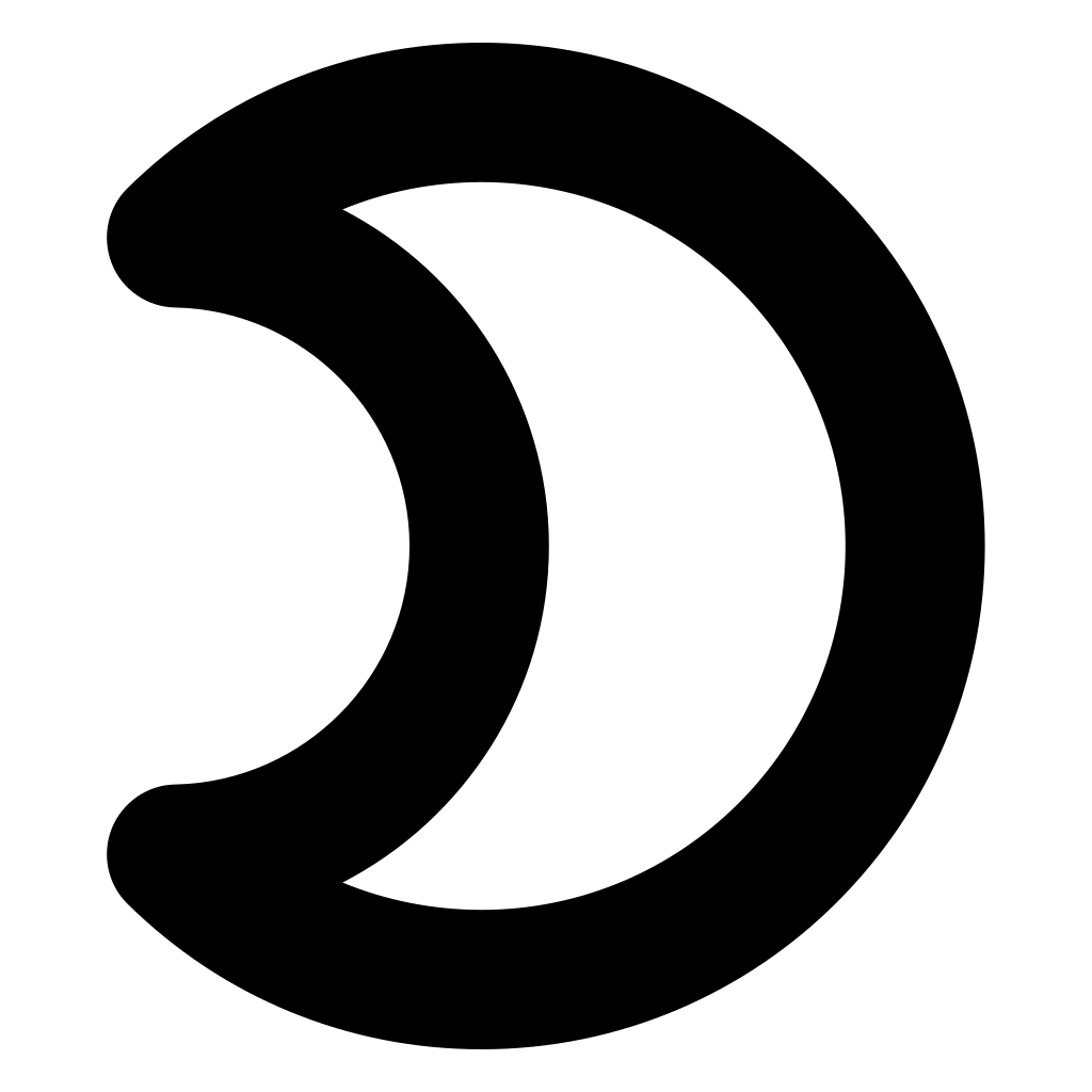 Moon Phase Gross Outline Symbol