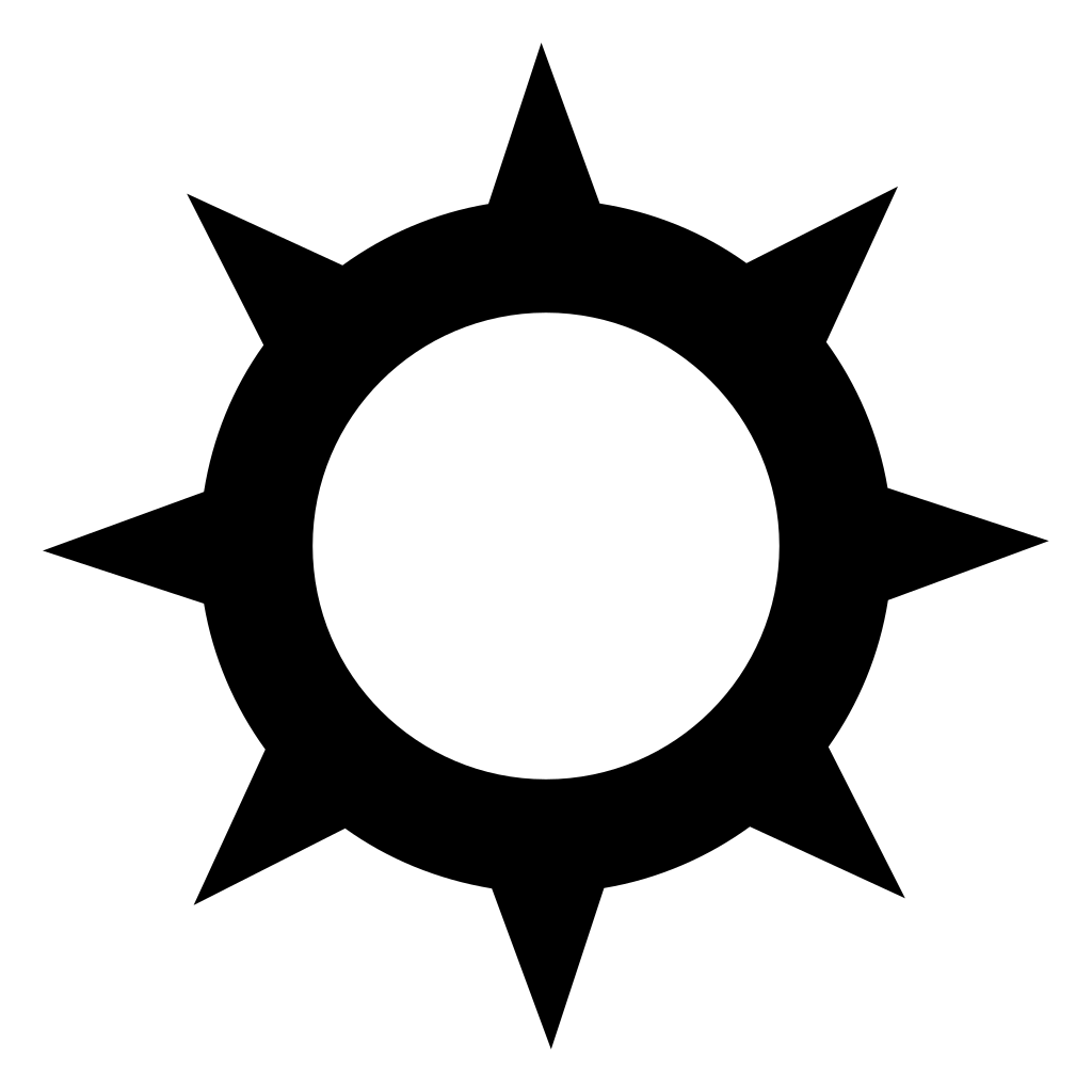 Sun Outline With Spikes At The Edges