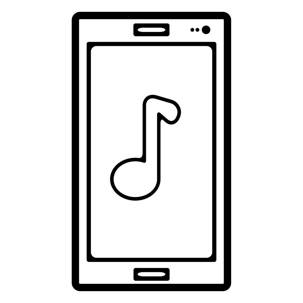 Musical Note On Phone Screen