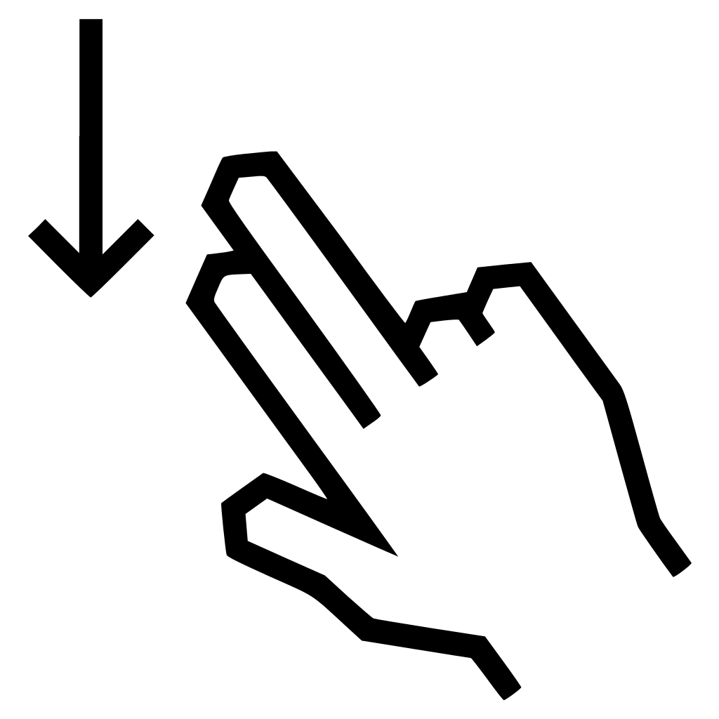 Swipe Down Arrow