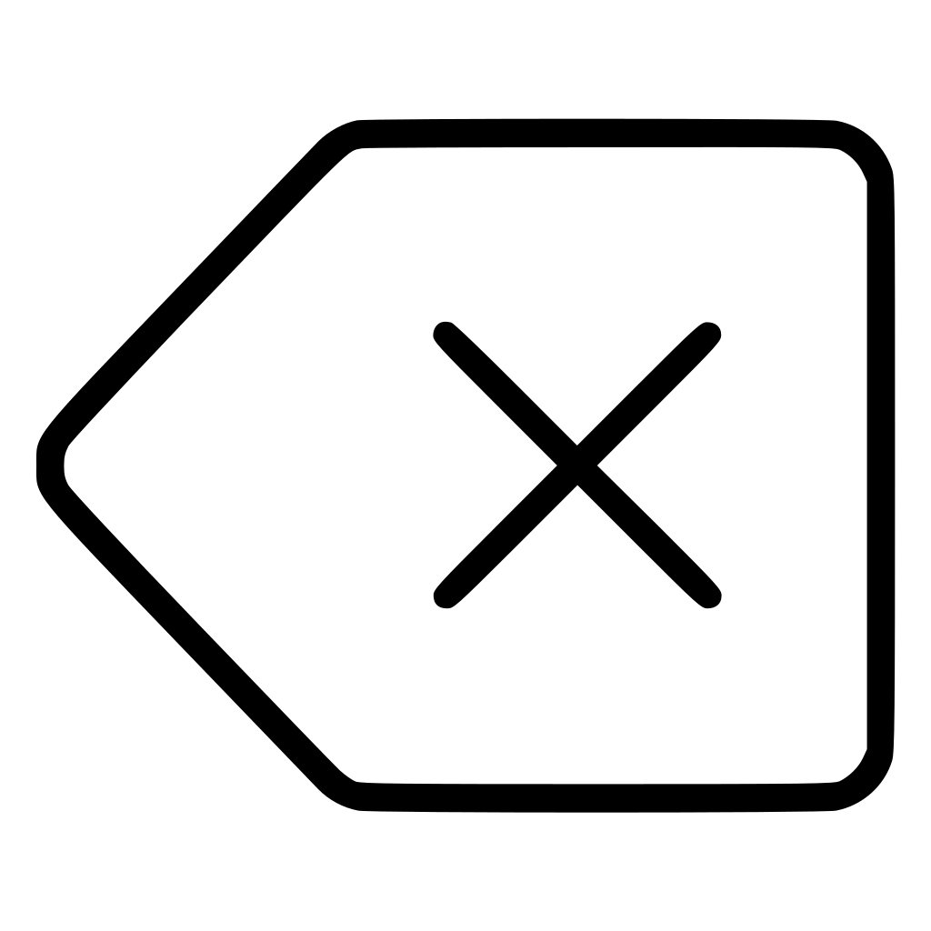 Backspace Delete Undo Clear