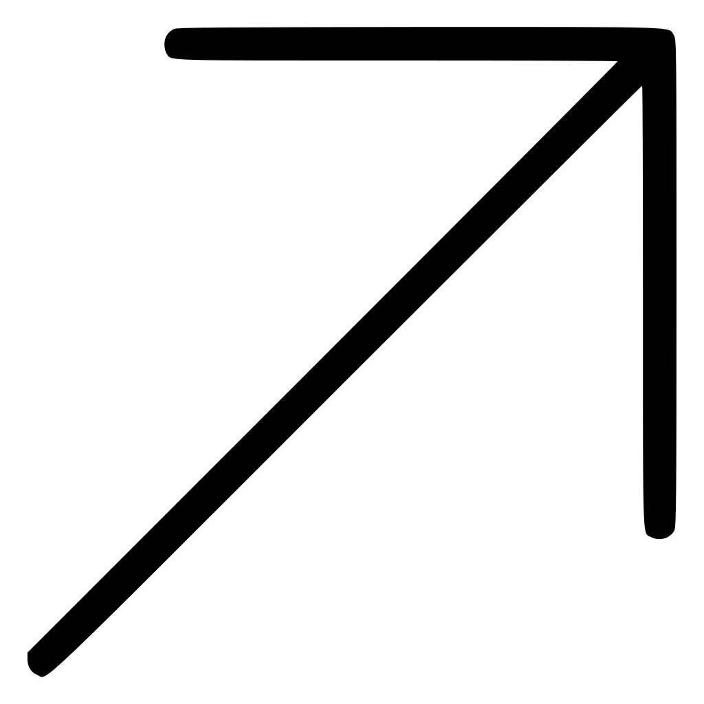 Diagonal North East Up Right Arrow