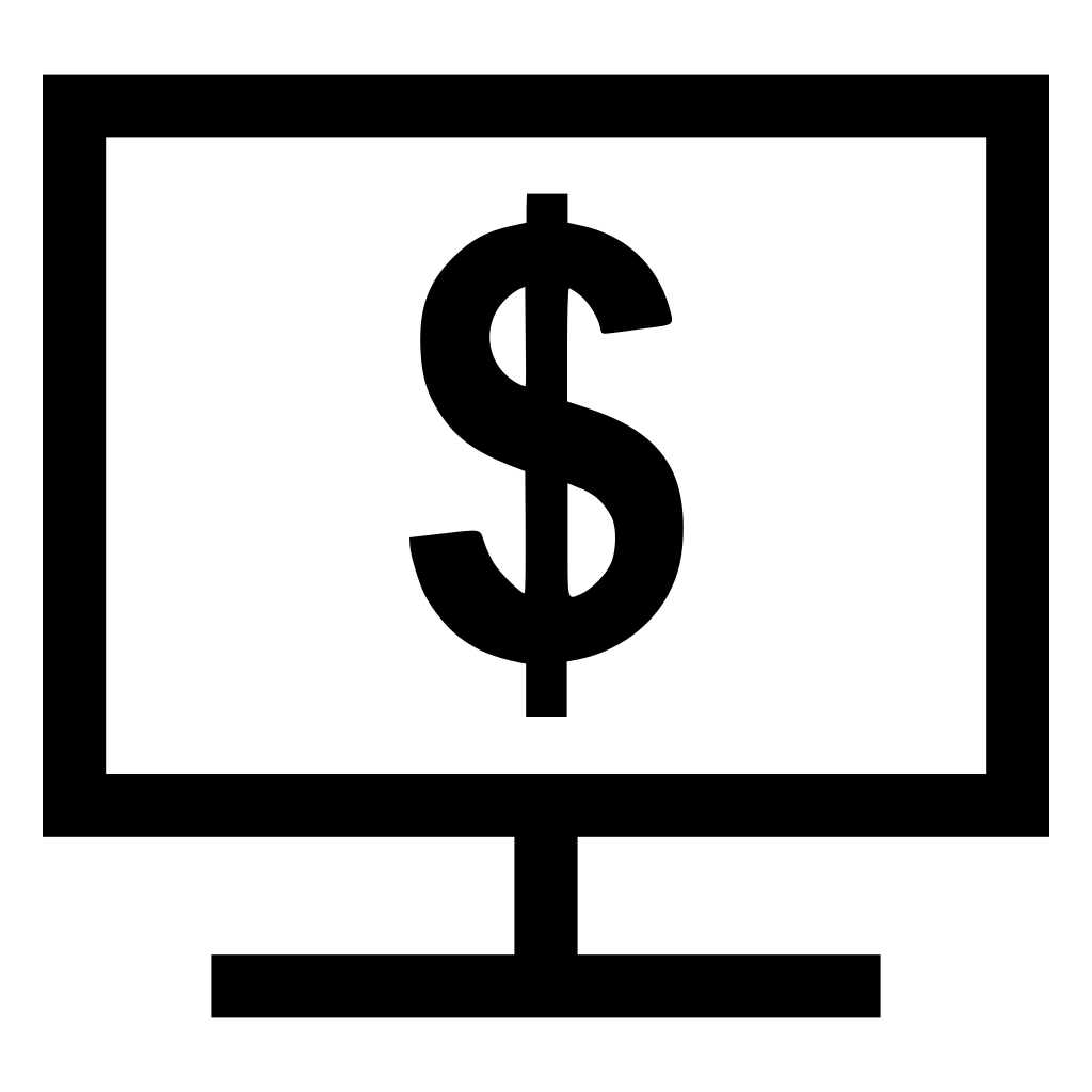 Online Computer Dollar Sign
