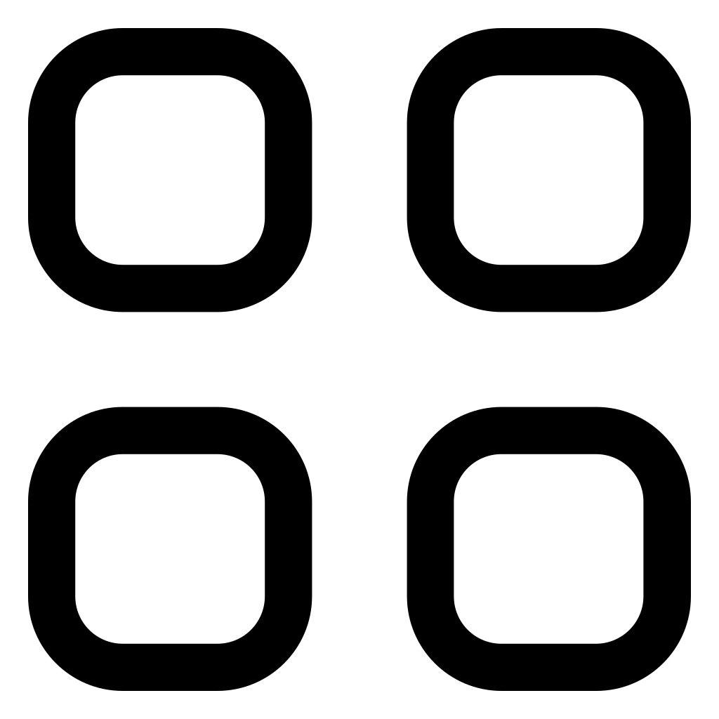 Four Rounded Squares Button