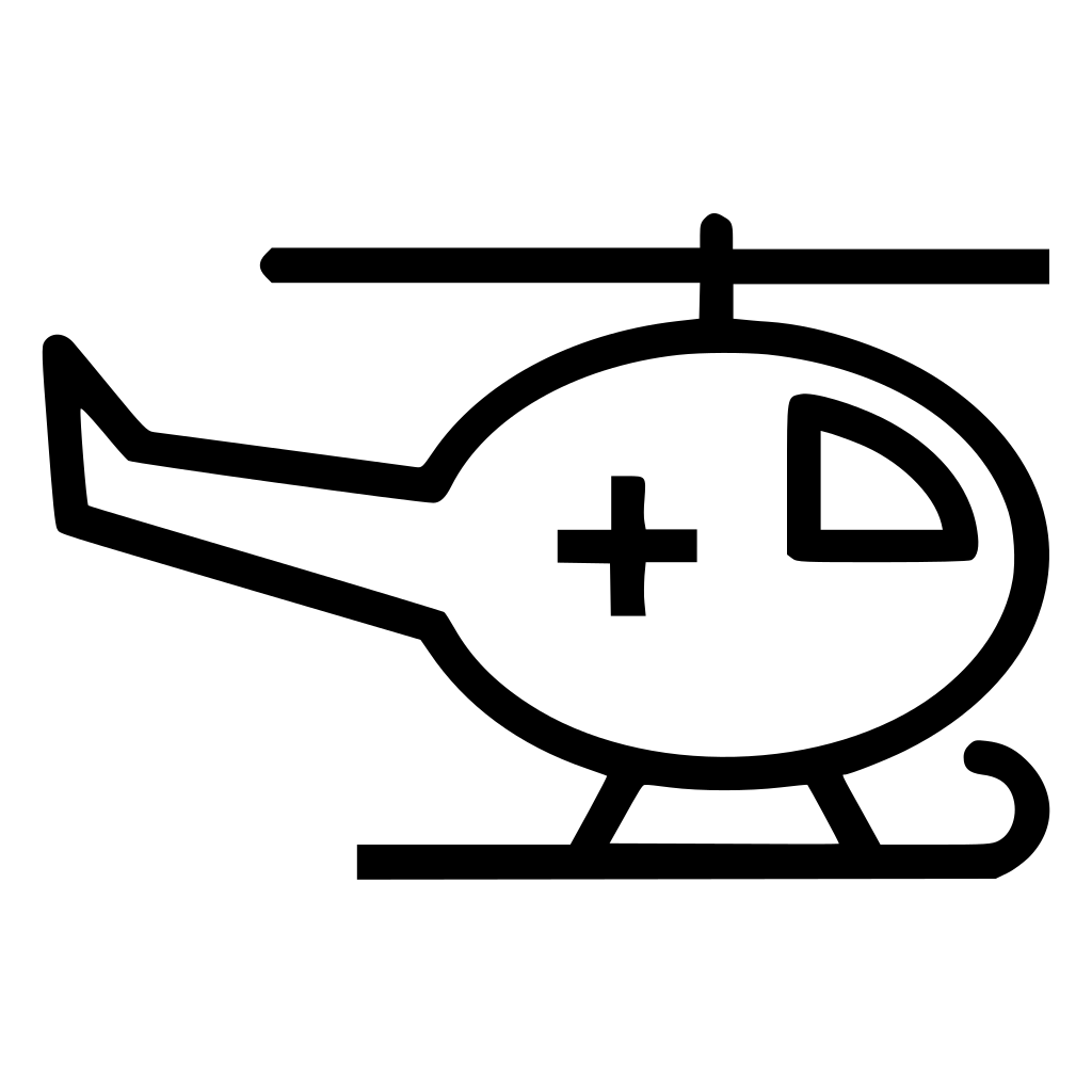 Emergency Helicopter Hospital Cross