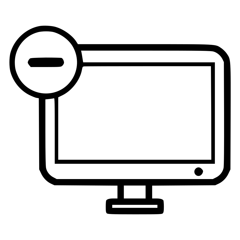 Screen Minus Remove Computer Desktop Monitor