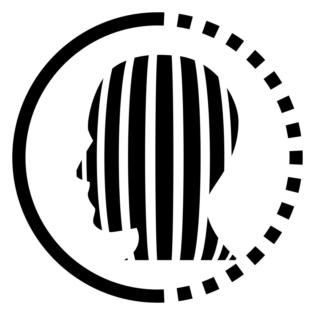 Human Head Side Inside A Circular Line
