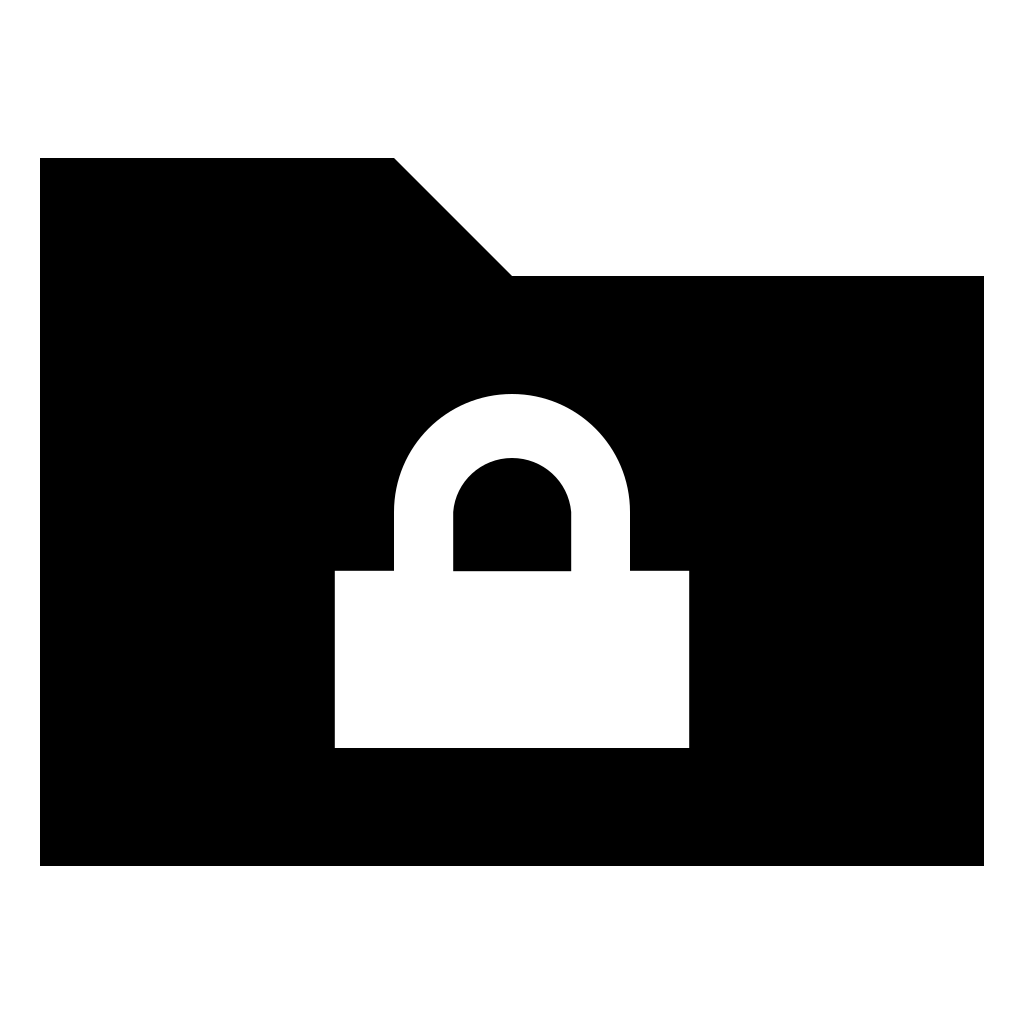 Folder Lock Symbol