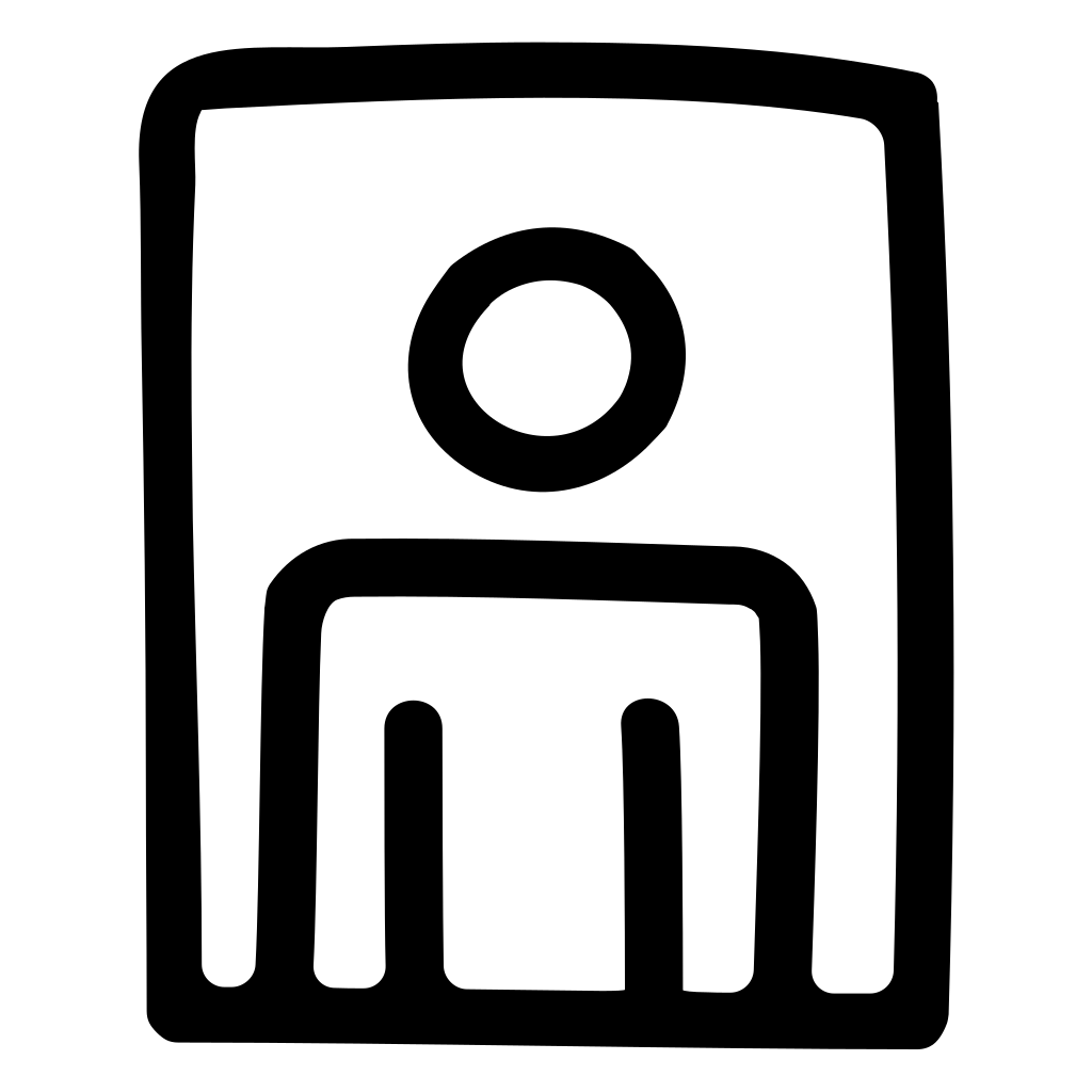 User Hand Drawn Outline In A Rectangle