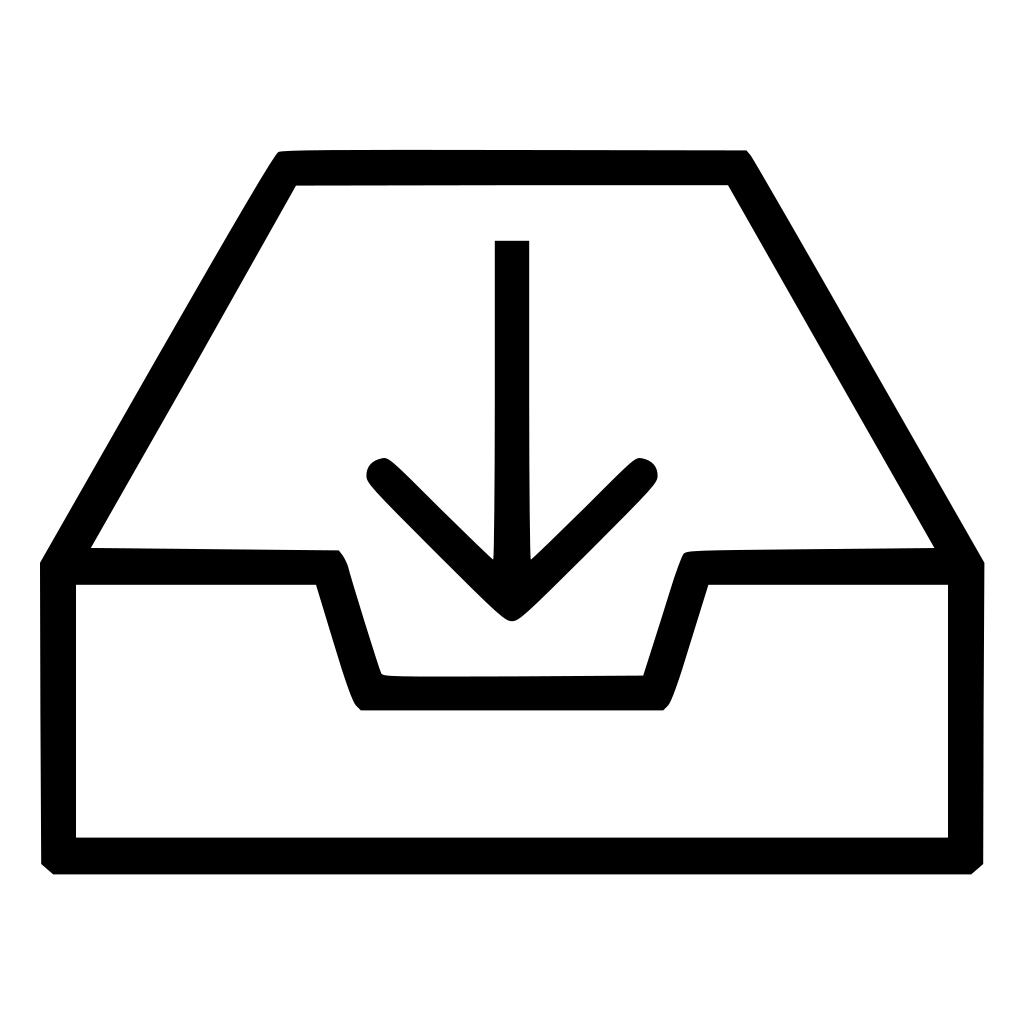 Box File Document Container Arrow Down
