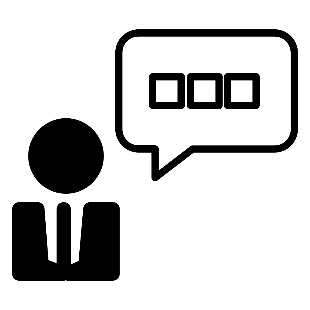 Person Speech Circular Symbol