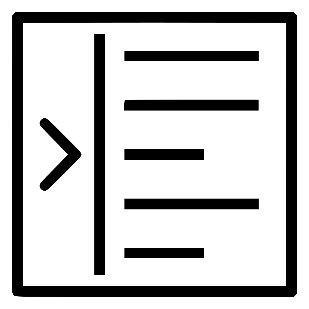 File Document Indent Right