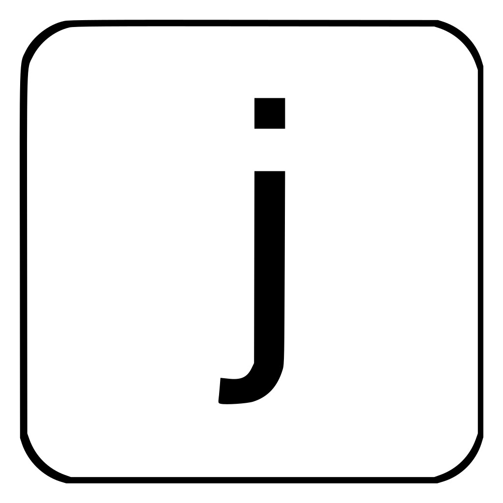 J Lowcase Latin Letter Virtual Keyboard