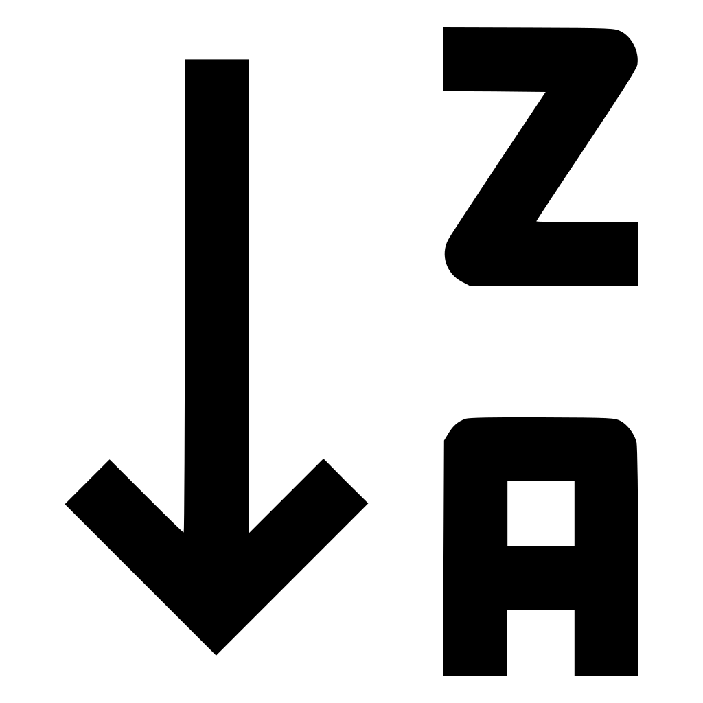 Arrange Z To A