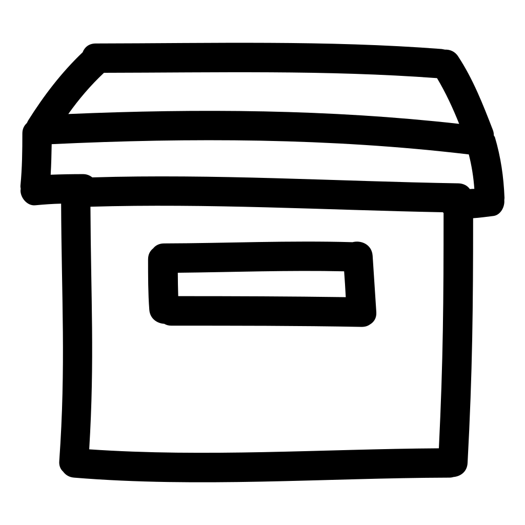 Archive Hand Drawn Box Symbol