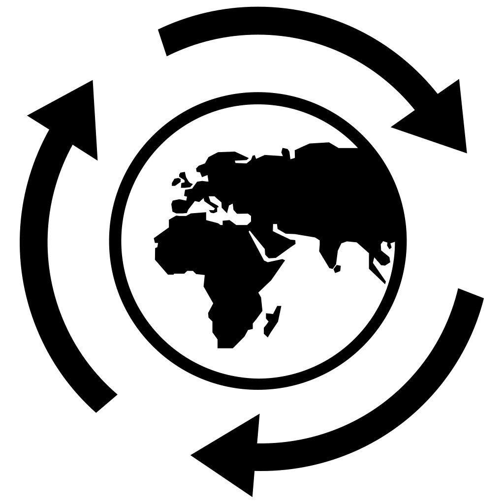 Earth With Arrows Circle