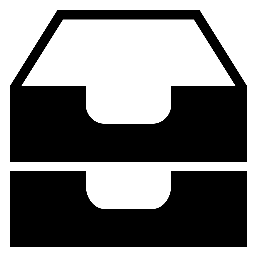 Inboxes Interface Symbol Of Two Stacked Drawers