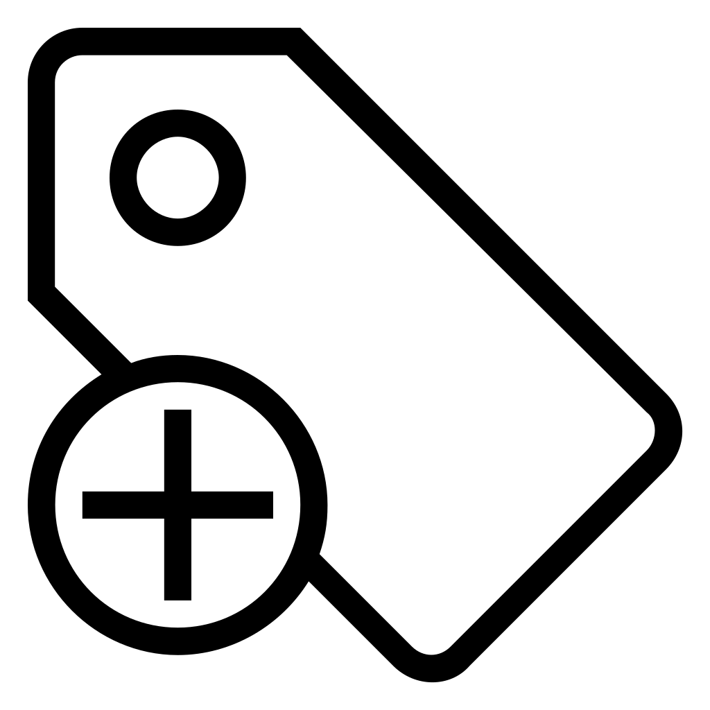 Tag Add Outlined Interface Symbol