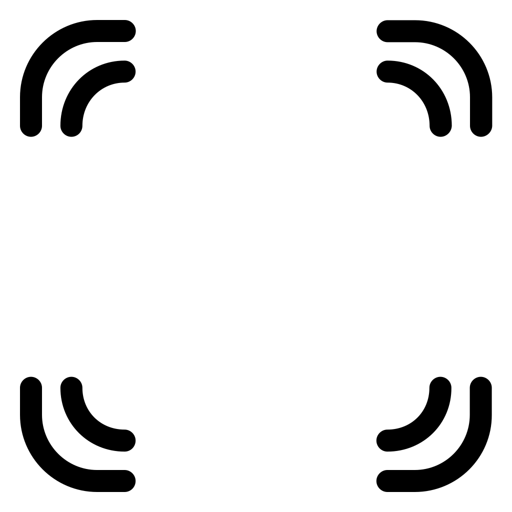 Focus Lines Of Four Angles Of A Square