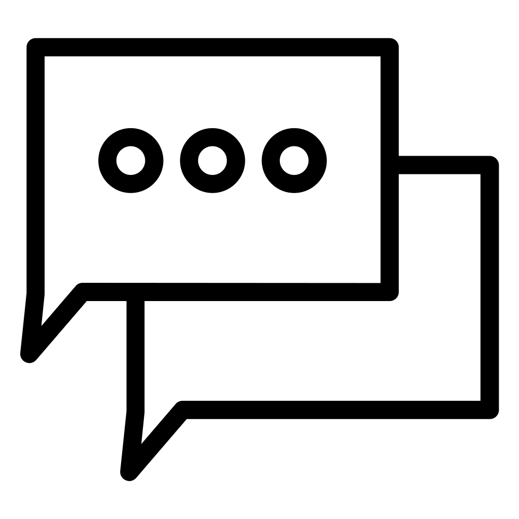 Chat Speech Bubbles Outline