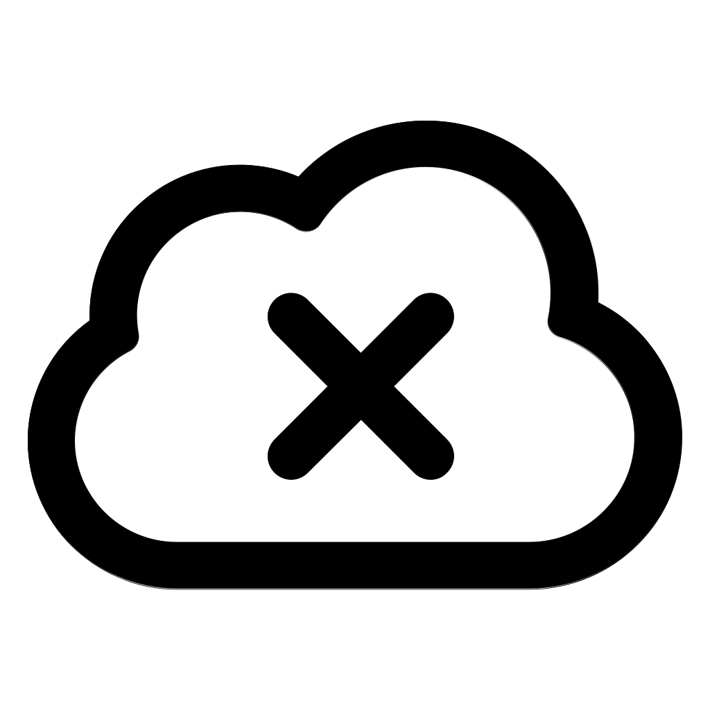 Delete From Cloud Outlined Button