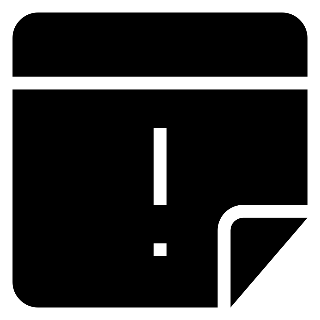 Note Of Importance Black Square Interface Symbol