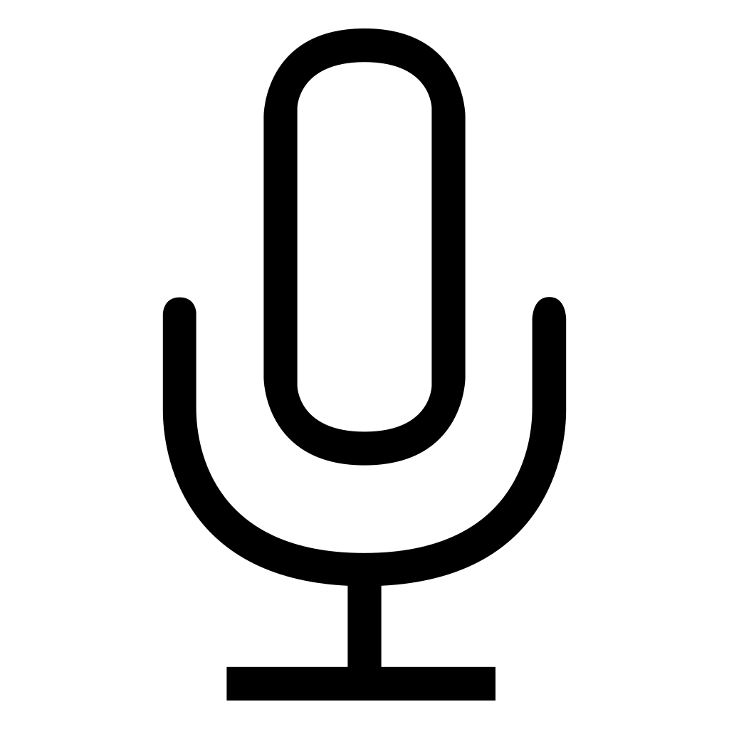 Voice Microphone Outlined Interface Symbol