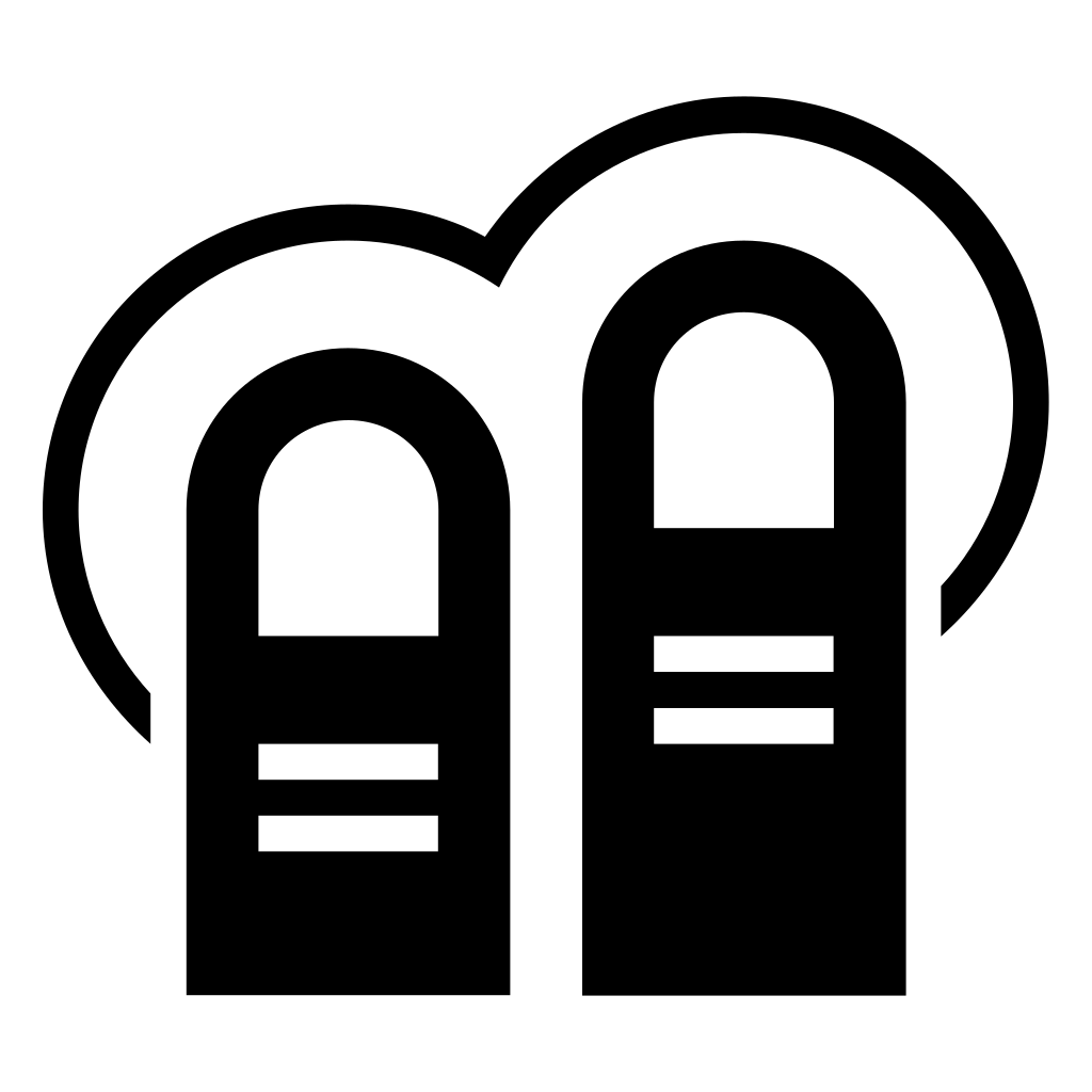 Two Fingers Pressuring Touching Symbol
