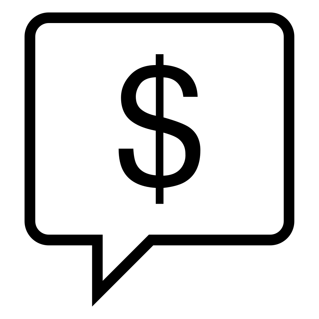 Dollar Sign In Speech Bubble