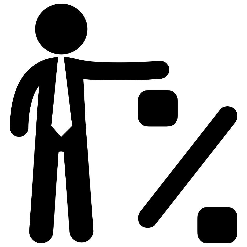 Businessman With Percentage Sign