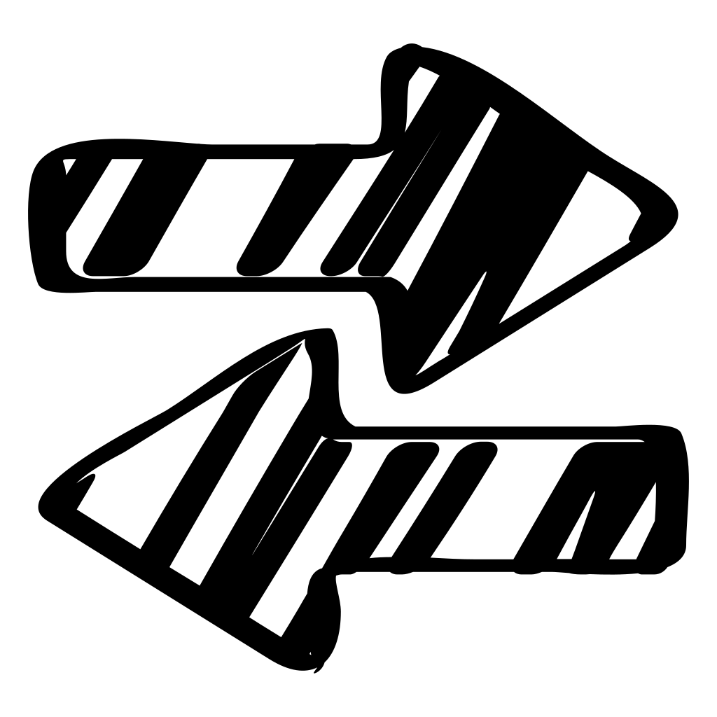 Sketched Right And Left Arrows