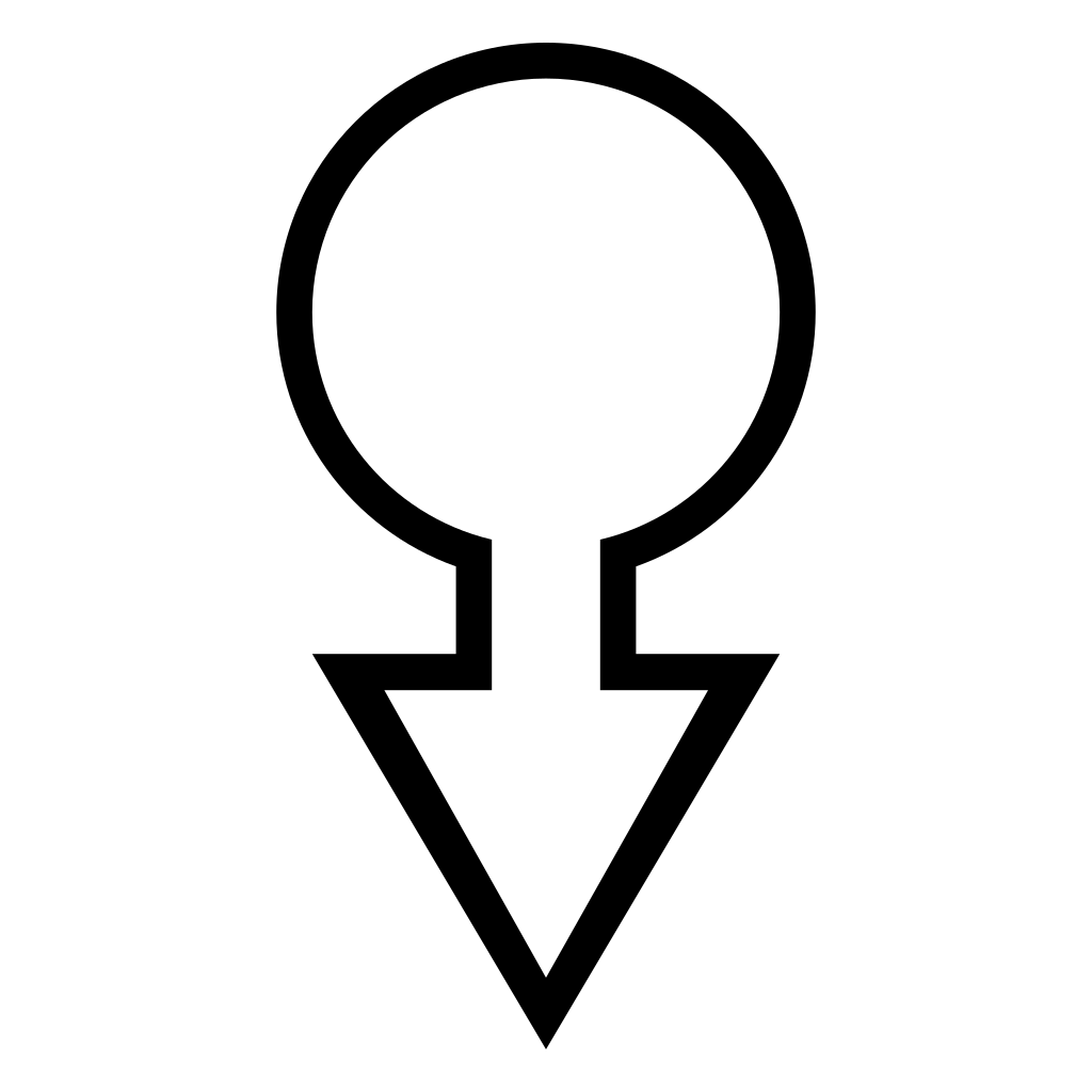 Download Outlined Symbol Of A Circle United With Down Arrow