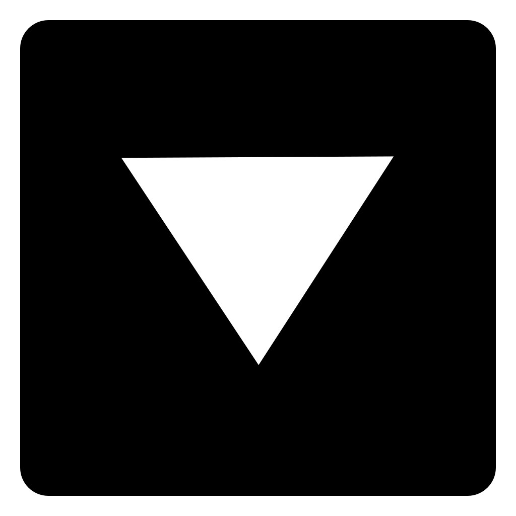 Down Arrow In A Square Button