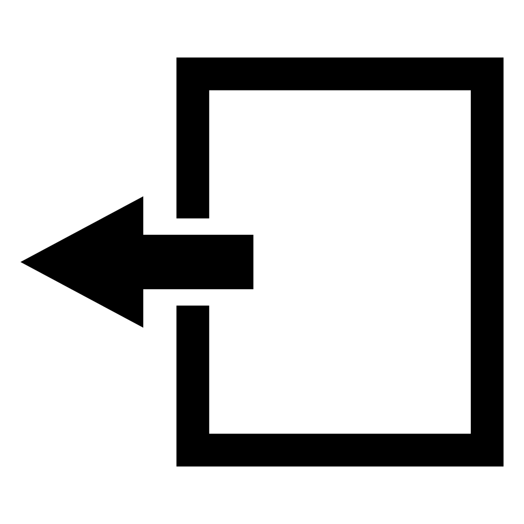 Transfer Data Interface Symbol Of Left Arrow On A Paper Sheet
