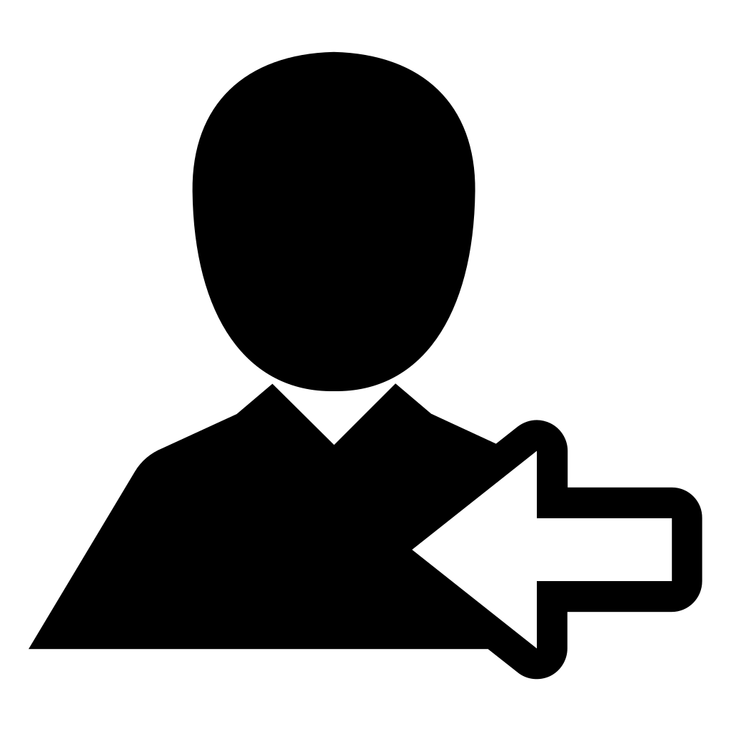 Back Left Arrow And Man Symbol